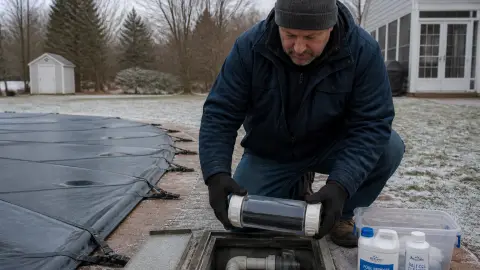 Hivernage piscine au sel : procédure, produits et précautions spécifiques